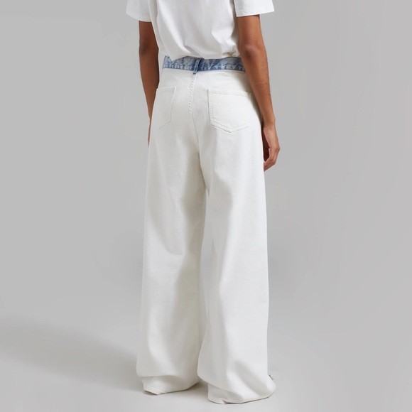 The Frankie Shop Hayla Off White Blue Jeans XL/XXL - Picture 4 of 4